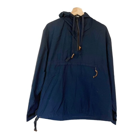 Woolrich Other - VINTAGE Woolrich Navy Men’s Half Zip Hooded Anorak Size Medium